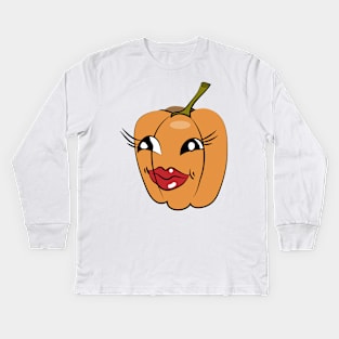 funny paprika Kids Long Sleeve T-Shirt